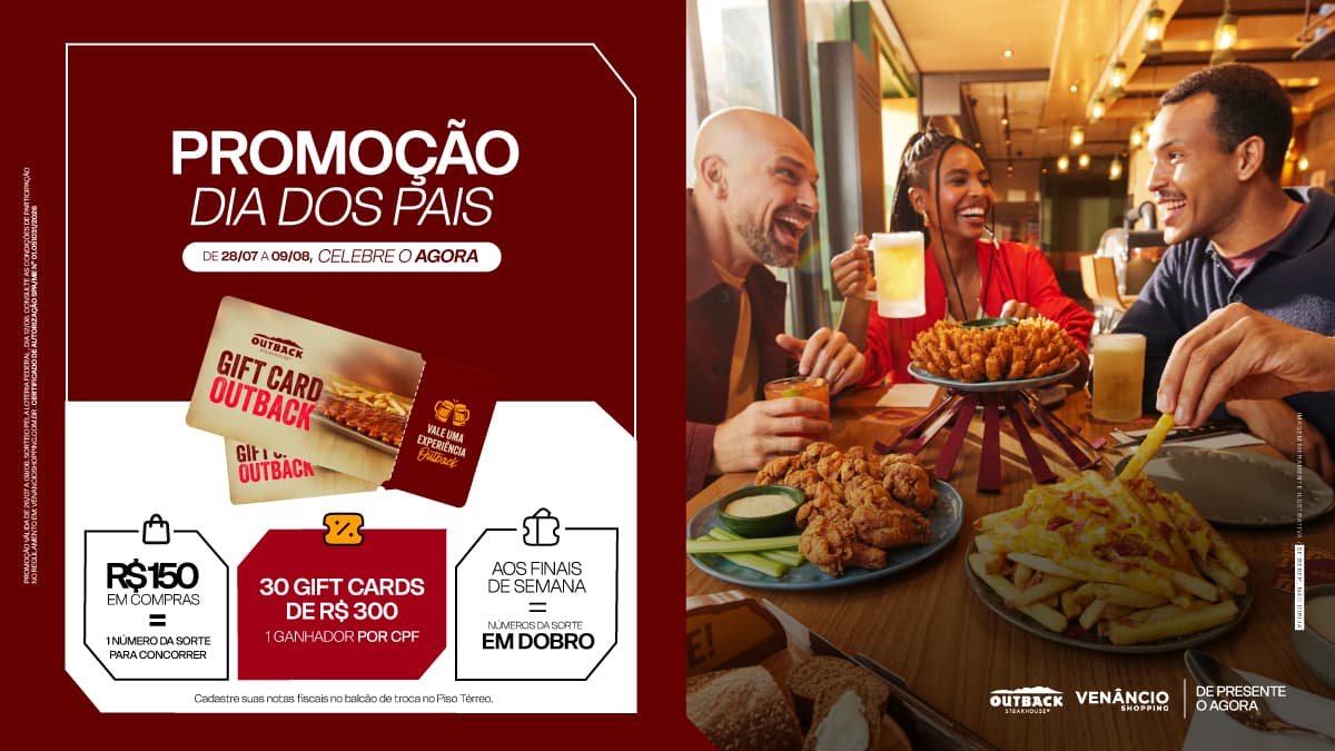 Banner do evento Promoção de Dia dos Pais